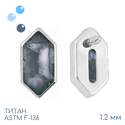 Накрутка Locket Agate Moss 1.2 мм